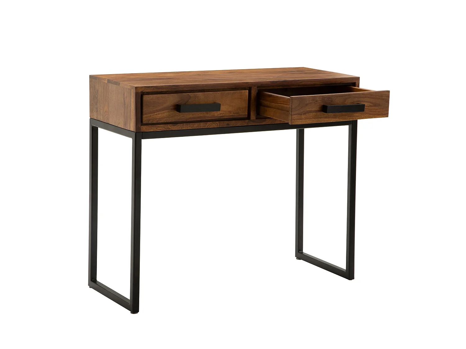 Tavolo Consolle 90x76,5x35,5 cm Acacia Tavolo Da Toletta Legno Cassetti