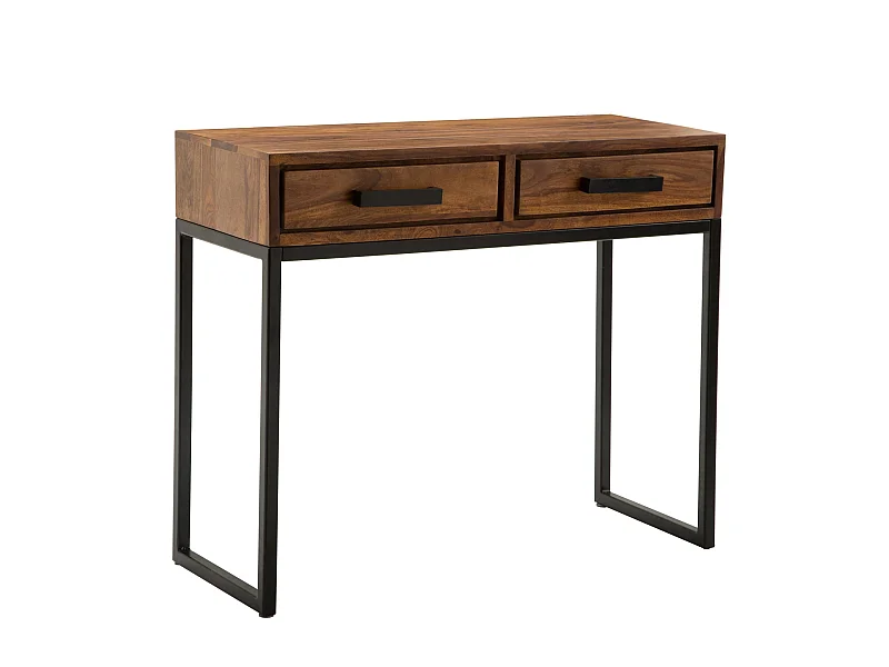 Table Console Bois Massif 90 cm Table d'ordinateur Table du Couloir