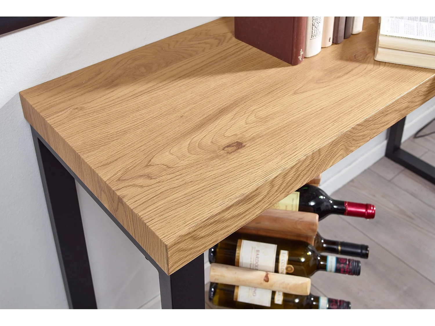 Tavolo Consolle Rovere e Nero 120x39x75,5 cm Tavolino del Corridoio