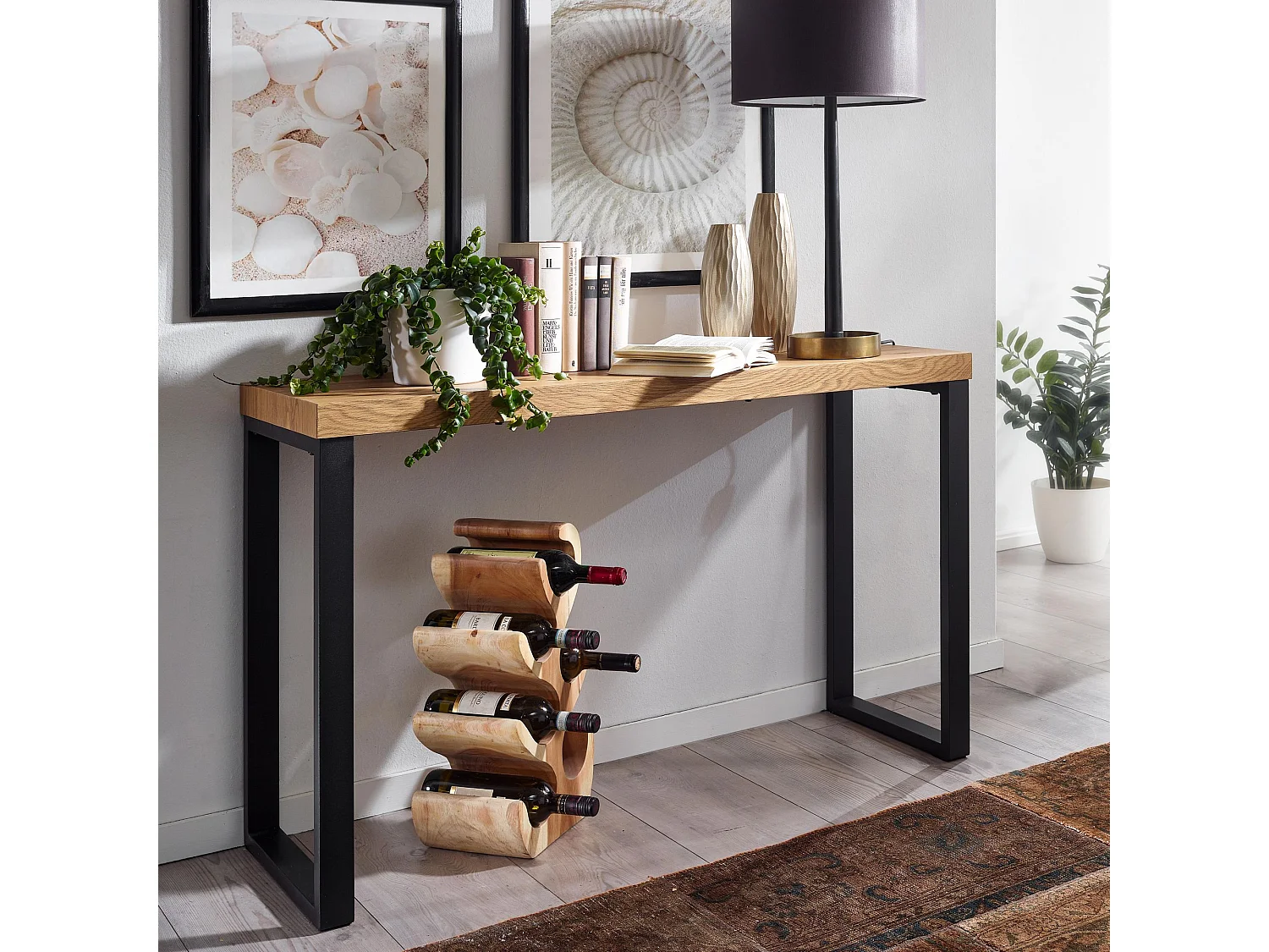 Table Console Décor Chêne 120 cm Table d'ordinateur Table du Couloir