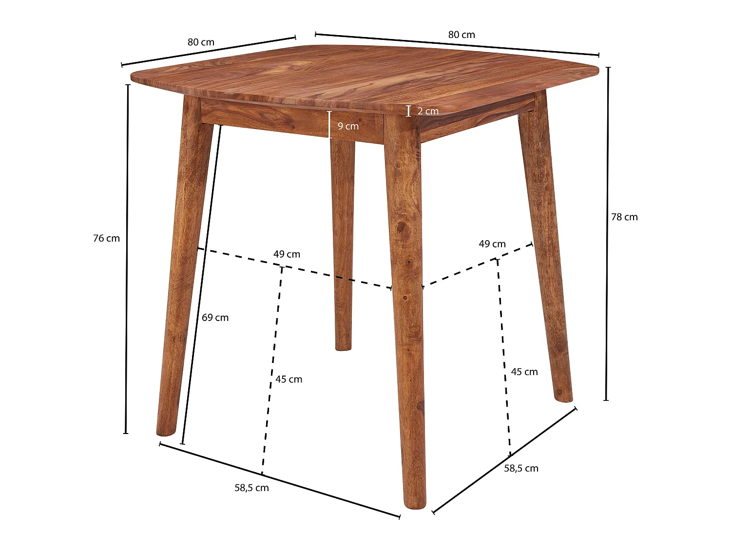 Tavolo Da Pranzo Legno Massello Sheesham Tavolo Da Cucina Stile Country