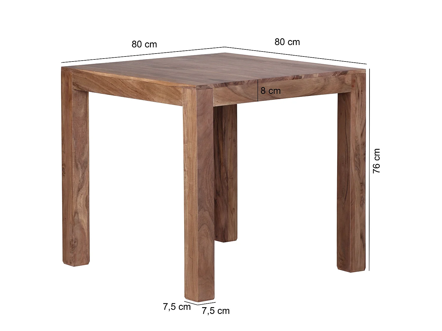 Tavolo Da Pranzo Legno Massello 80x80cm Stile Country Tavolo Da Cucina