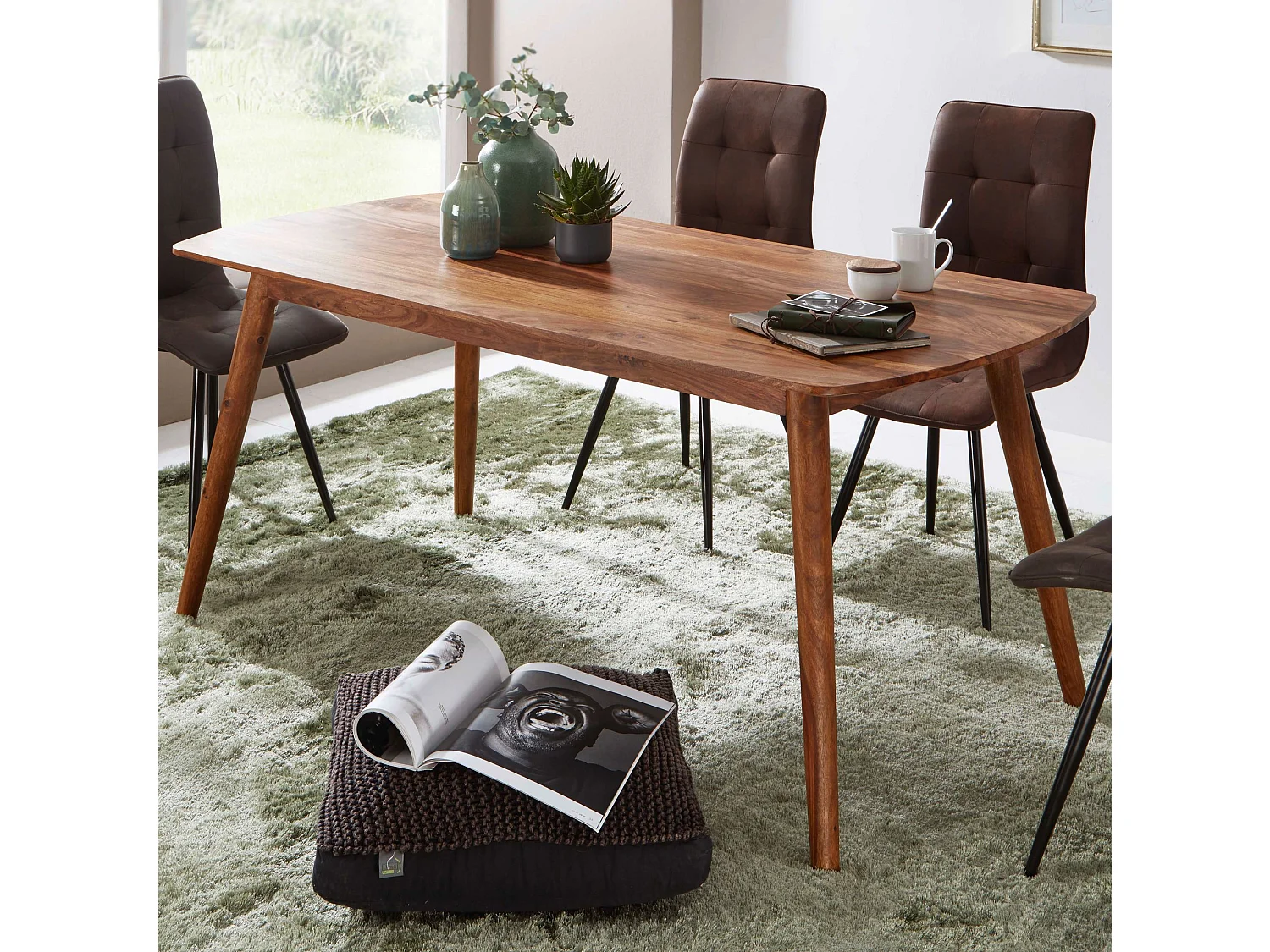 Tavolo Da Pranzo Legno Massello Sheesham Tavolo Da Cucina Stile Country