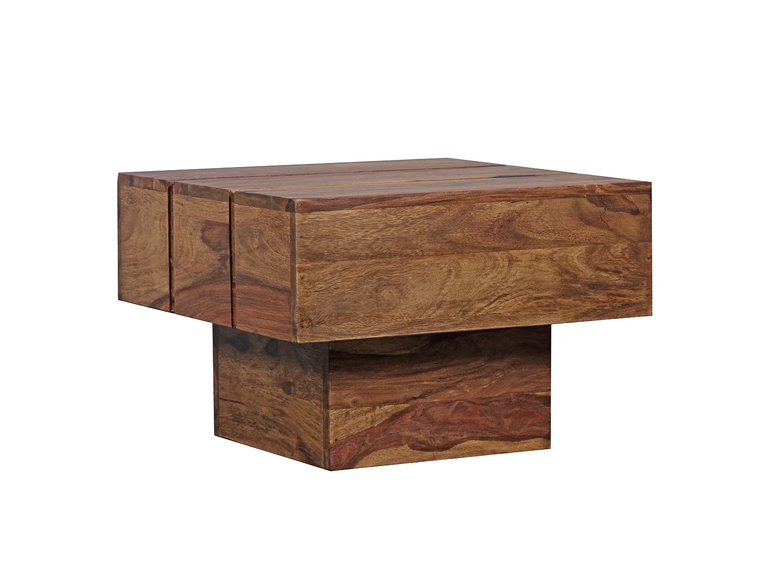 Table d'appoint Bois Massif 44x30x44cm Bout de canapé Table de Salon