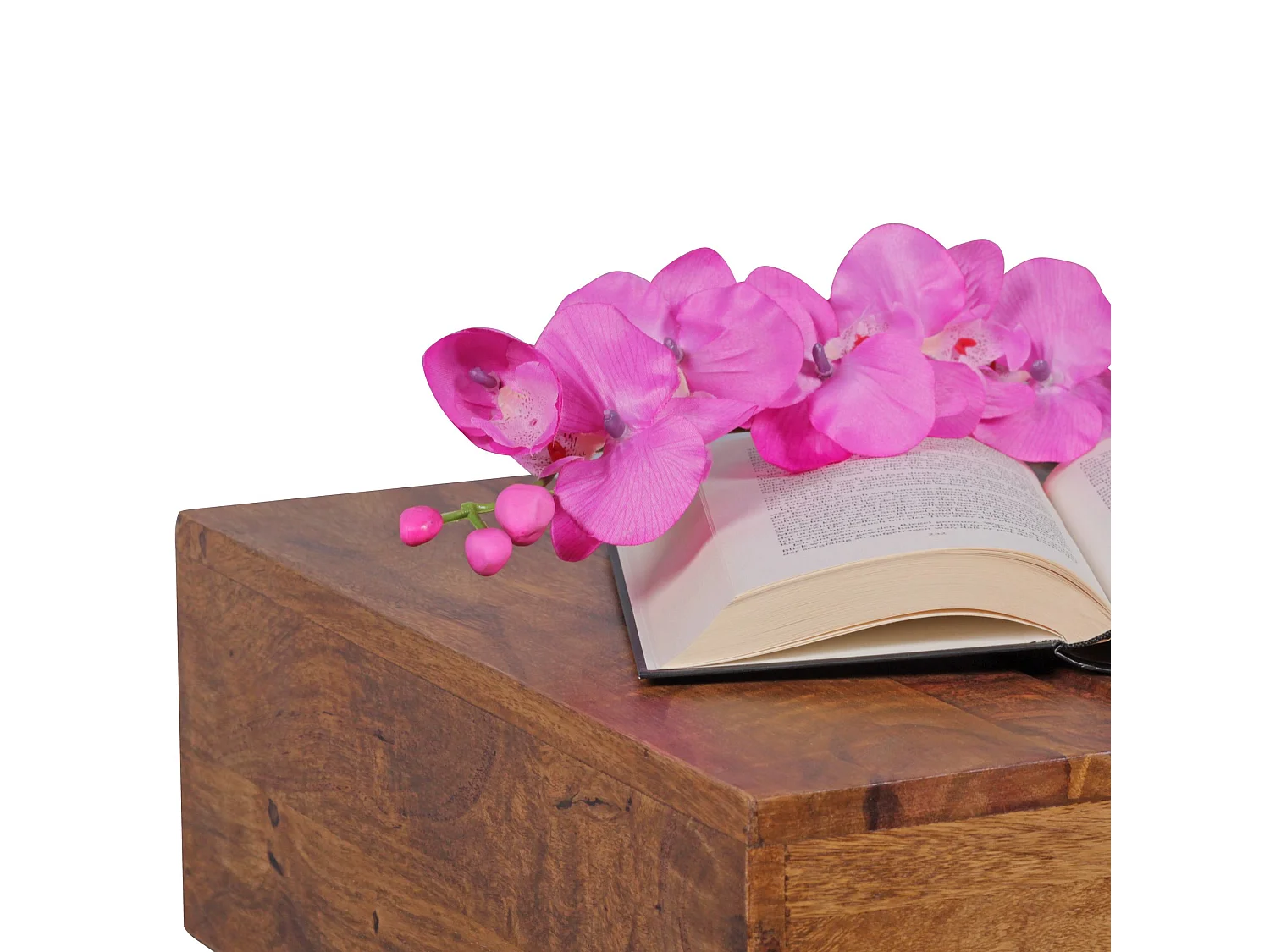 Table d'appoint Bois Massif 44x30x44cm Bout de canapé Table de Salon