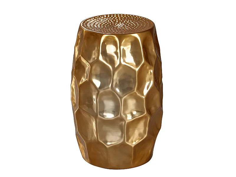 Table d'appoint Metal 30x47x30cm Table Basse de Salon Ronde Orientale