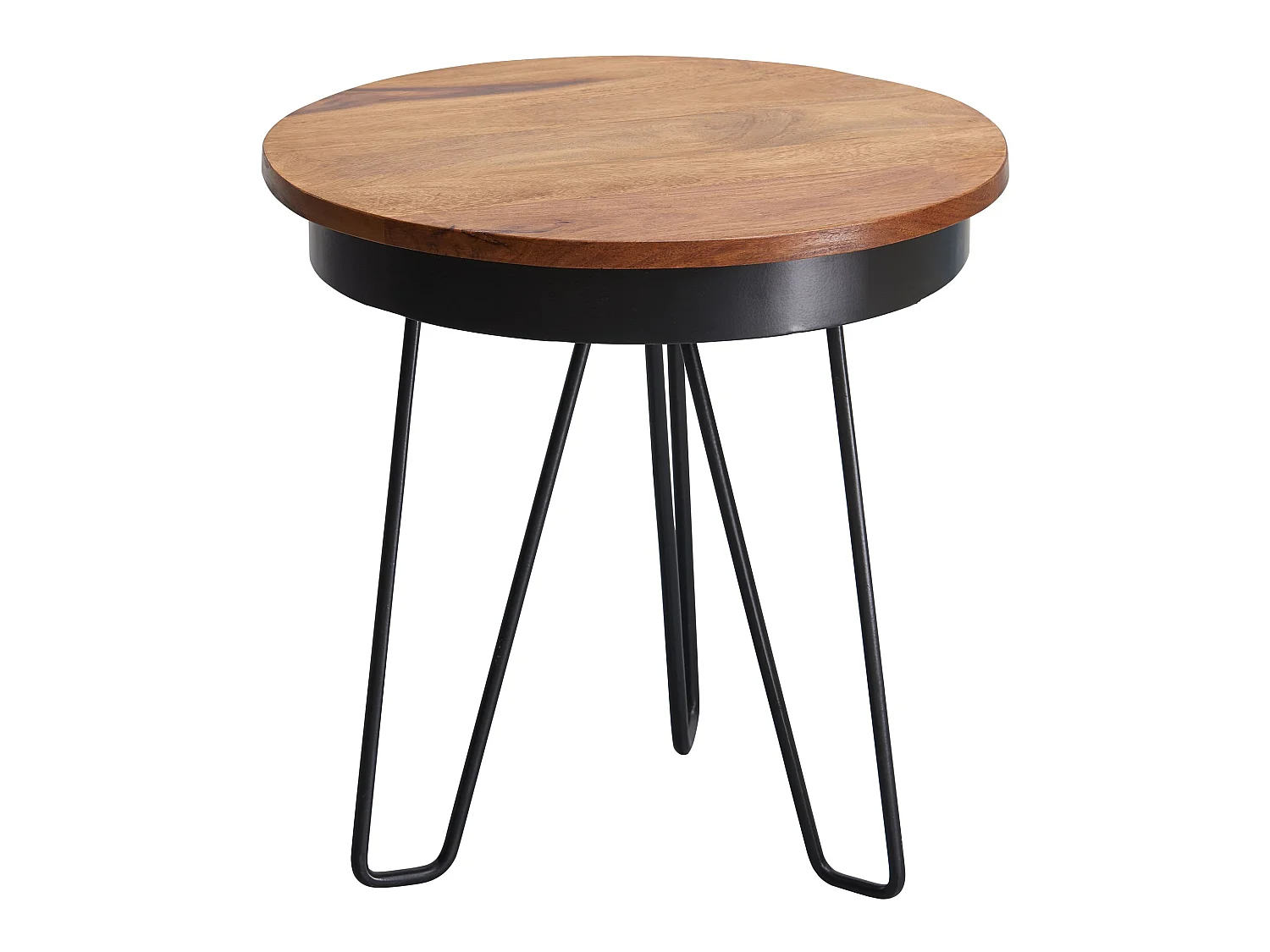 Table d'appoint Bois Massif 43x45x43cm Bout de canapé Table de Salon