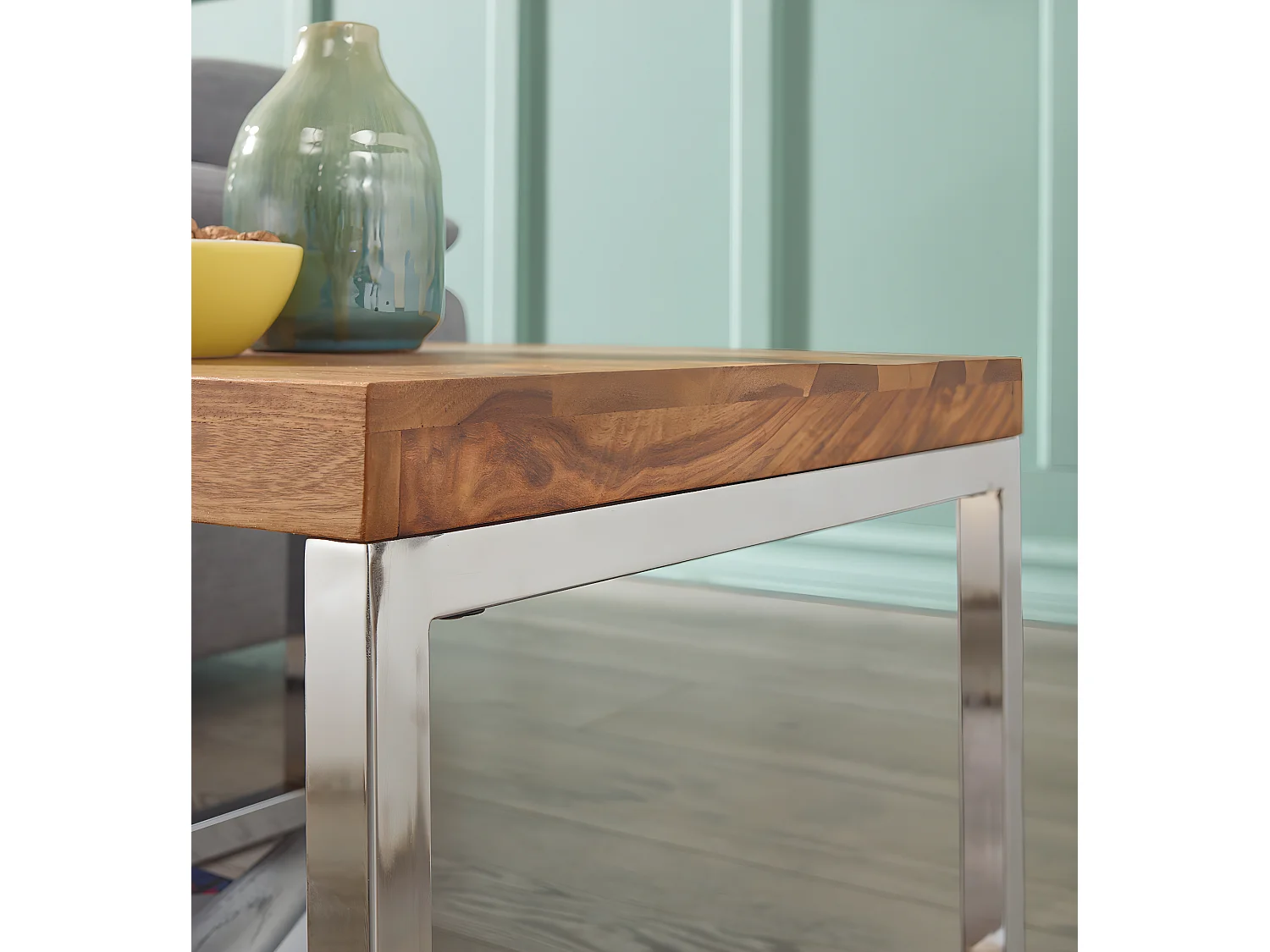 Sheesham Couchtisch Wohnzimmer Tisch Beistelltisch 60 x 60 cm Massivholz