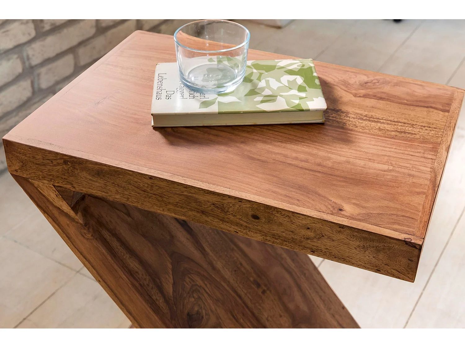 Table d'appoint Bois Massif 44x59x30cm Bout de canapé Table de Salon