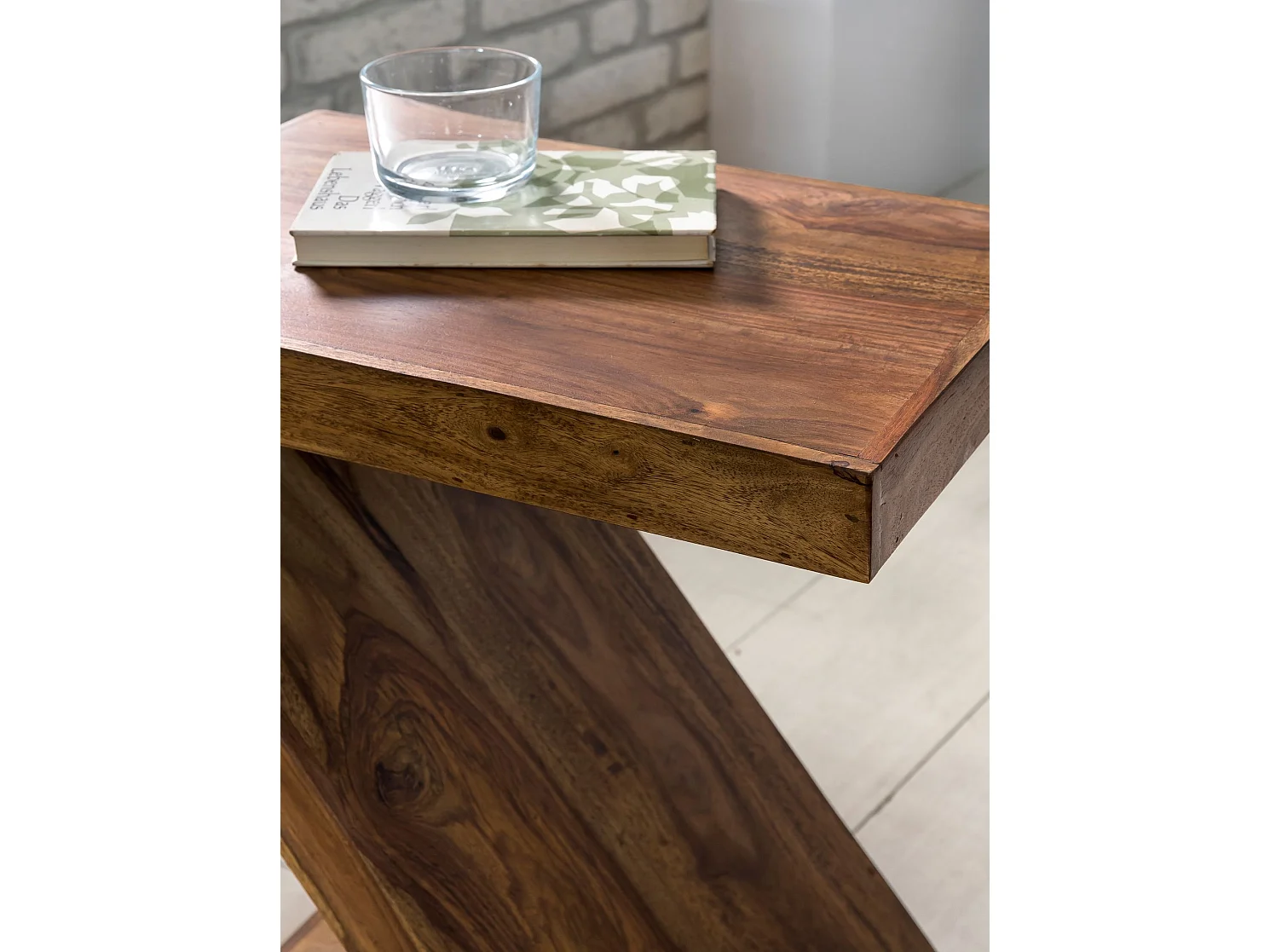 Table d'appoint Bois Massif 44x59x30cm Bout de canapé Table de Salon