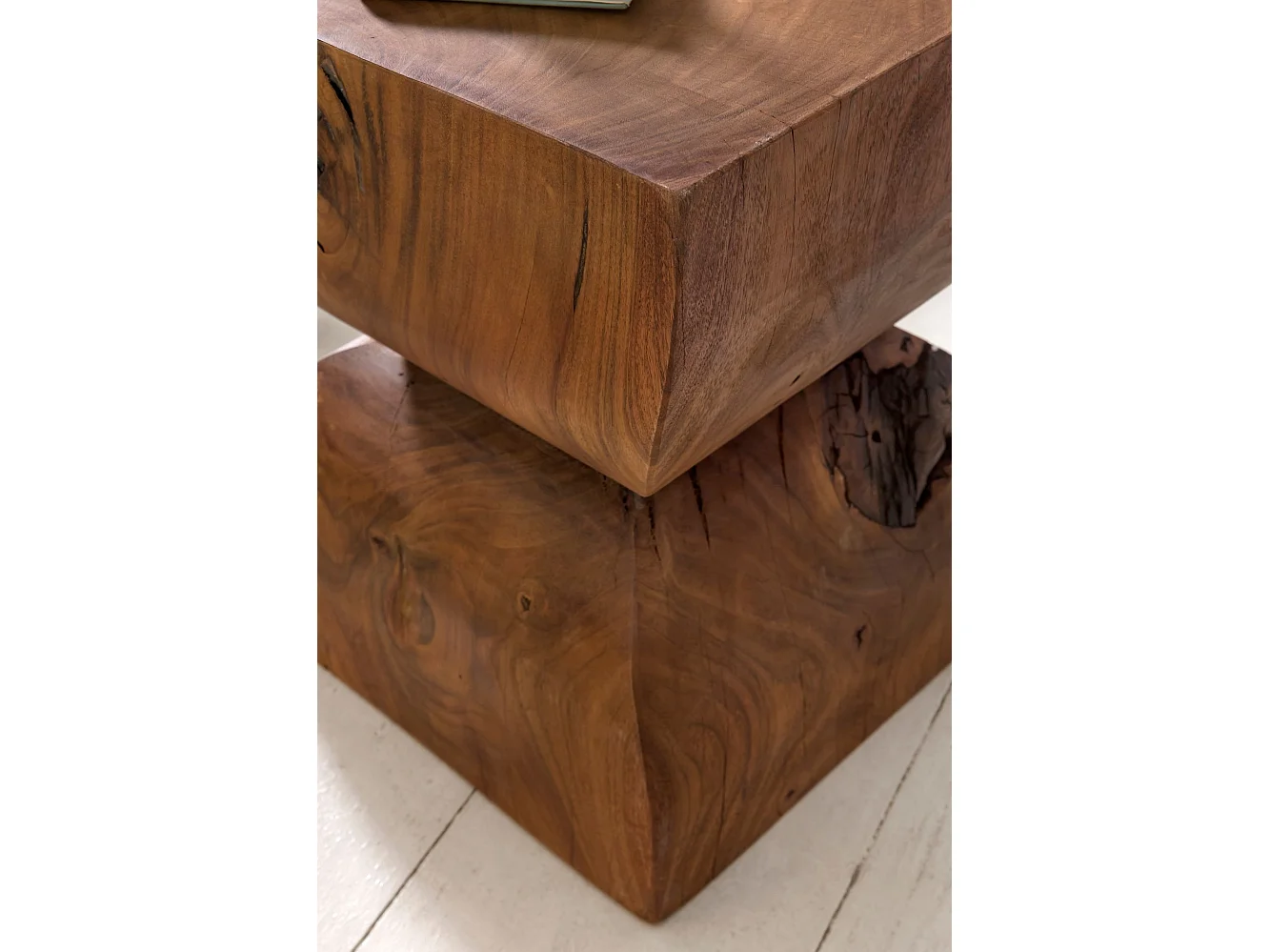 Beistelltisch Braun Holztisch Rustikaler Deko-Tisch Anstelltisch Klein