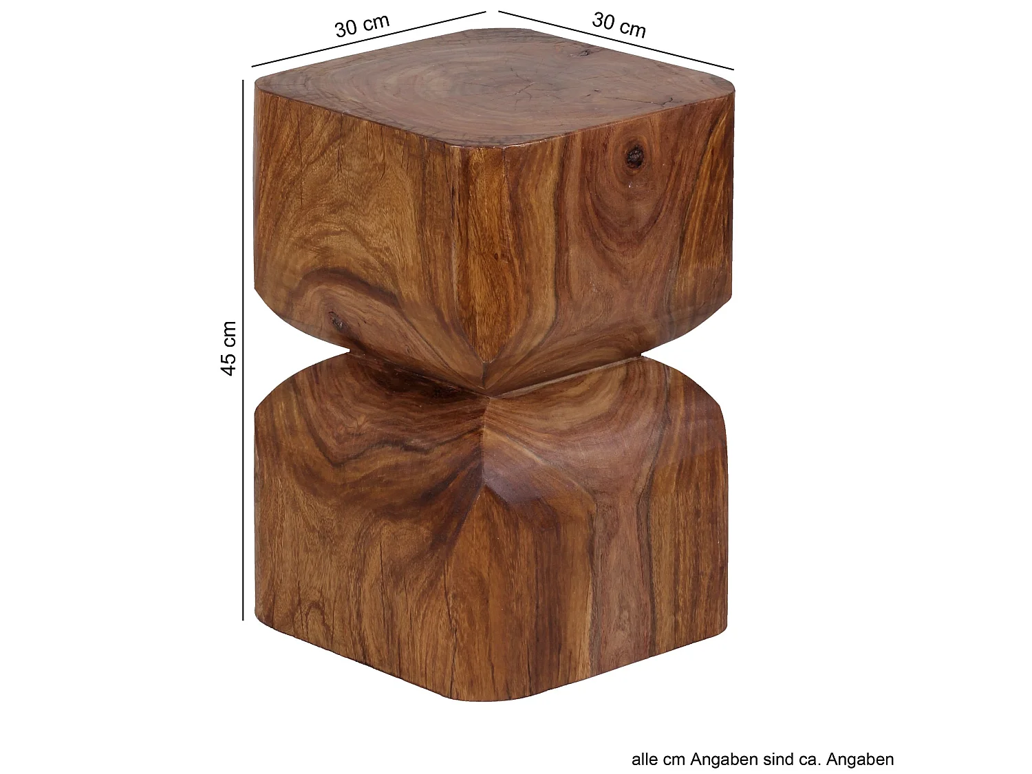 Table en bois massif table basse 30x30cm Country Style table basse