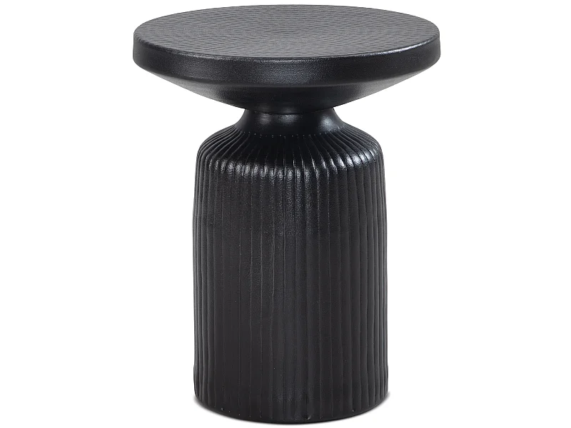 Beistelltisch Sofatisch Metall Schwarz 40x40x50 cm Wohnzimmertisch Rund