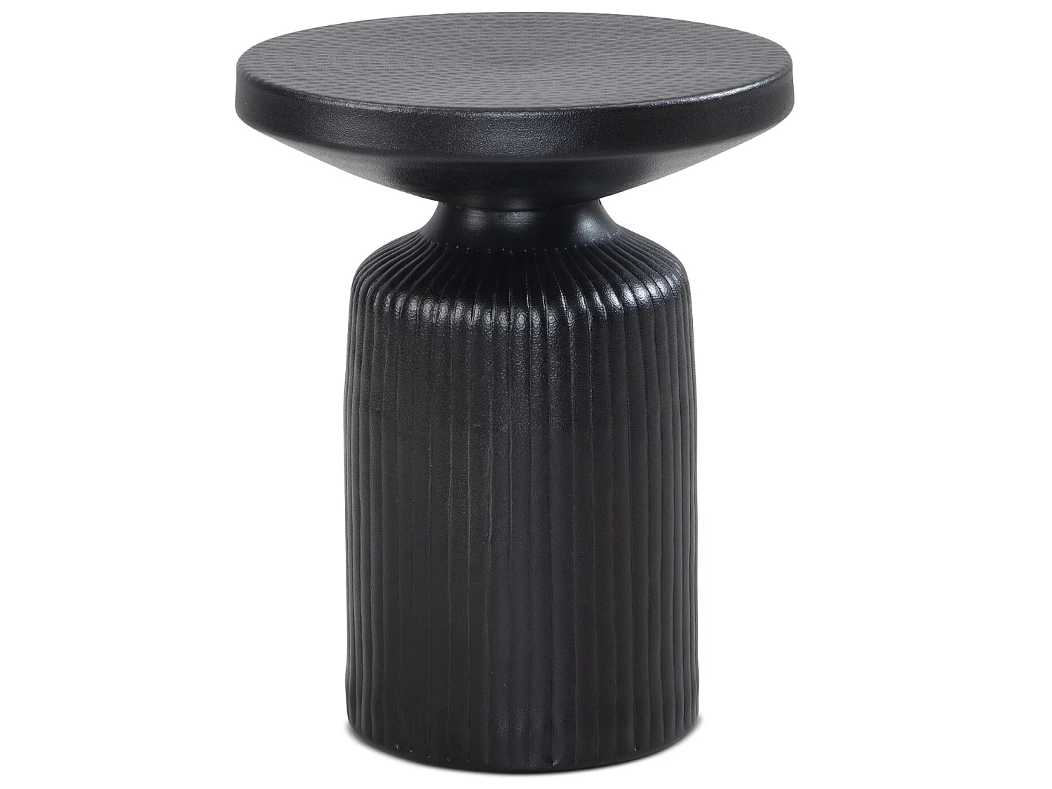 Beistelltisch Sofatisch Metall Schwarz 40x40x50 cm Wohnzimmertisch Rund