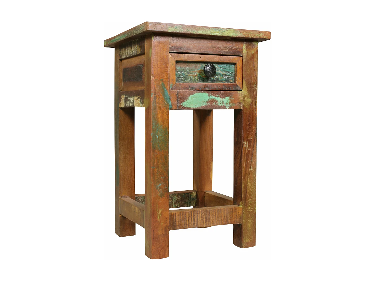 Table d'appoint Bois Massif 30x50x30cm Bout de canapé Table de téléphone