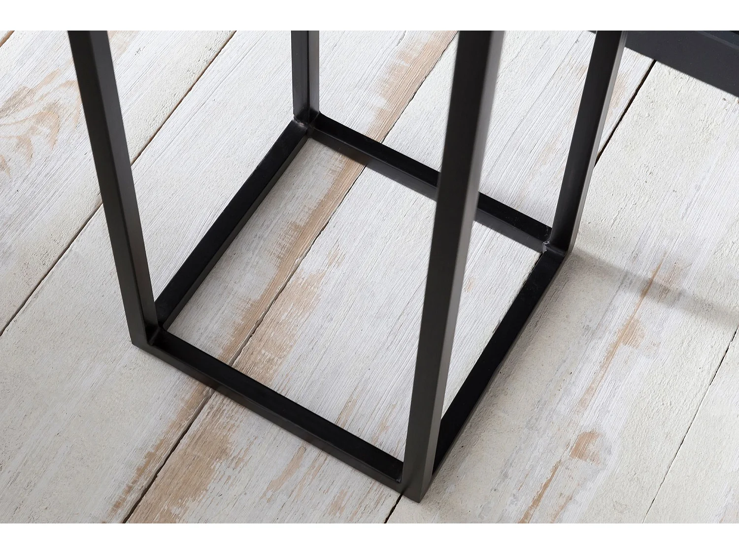 Table d'appoint Bois Massif 45x97x30cm Bout de canapé Table de Salon