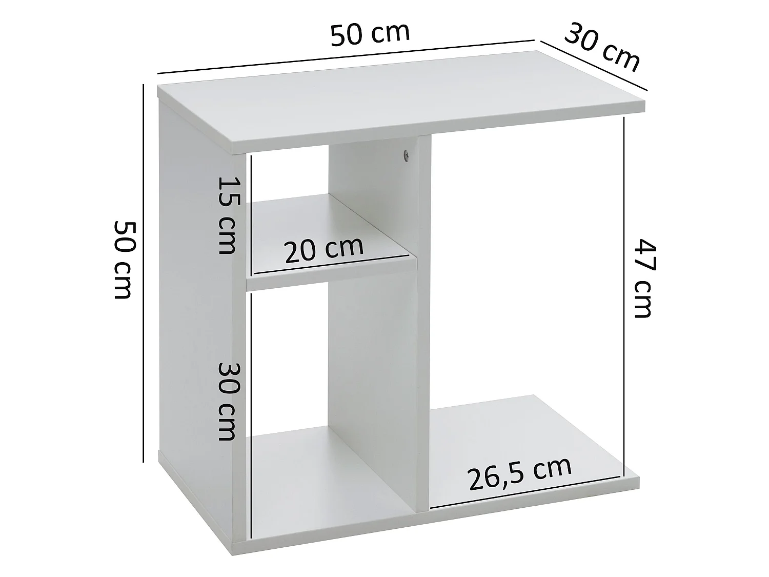 Beistelltisch Holz Anstelltisch Couchtisch Klein Sofatisch 50 cm