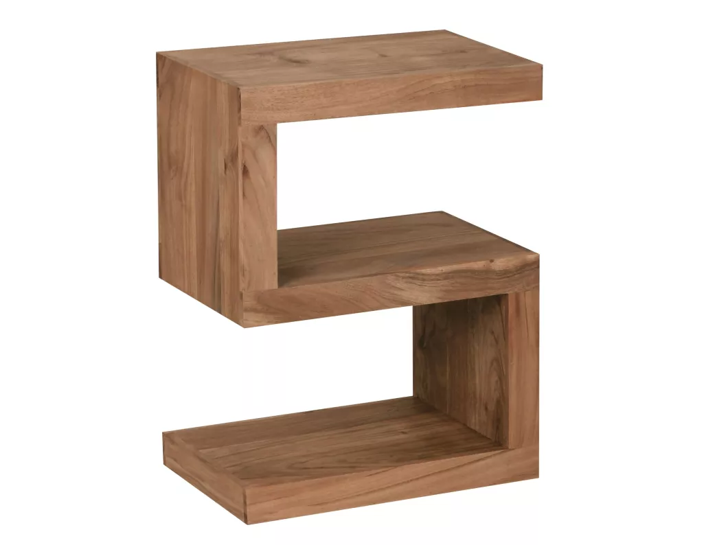 Kauf Unique Massivholz Beistelltisch S Cube Design Couchtisch Massiv Holz Modern Regal Neu