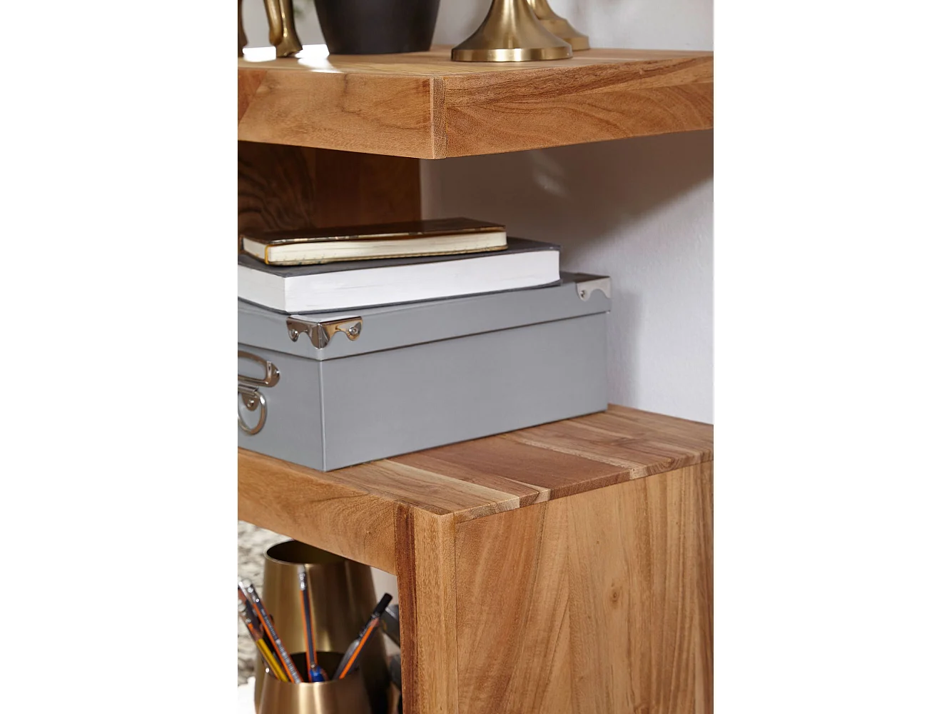 Massivholz Beistelltisch S Cube Design Couchtisch Massiv Holz Modern Regal Neu