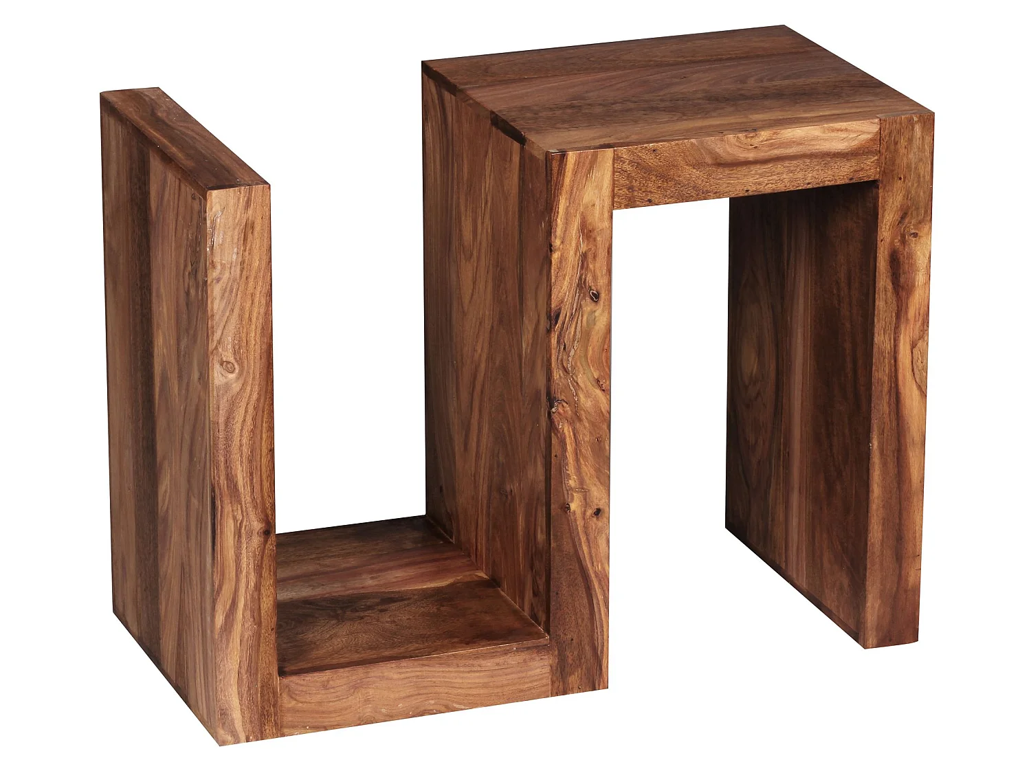 Table d'appoint Bois Massif 44x60x30cm Bout de canapé Table de Salon