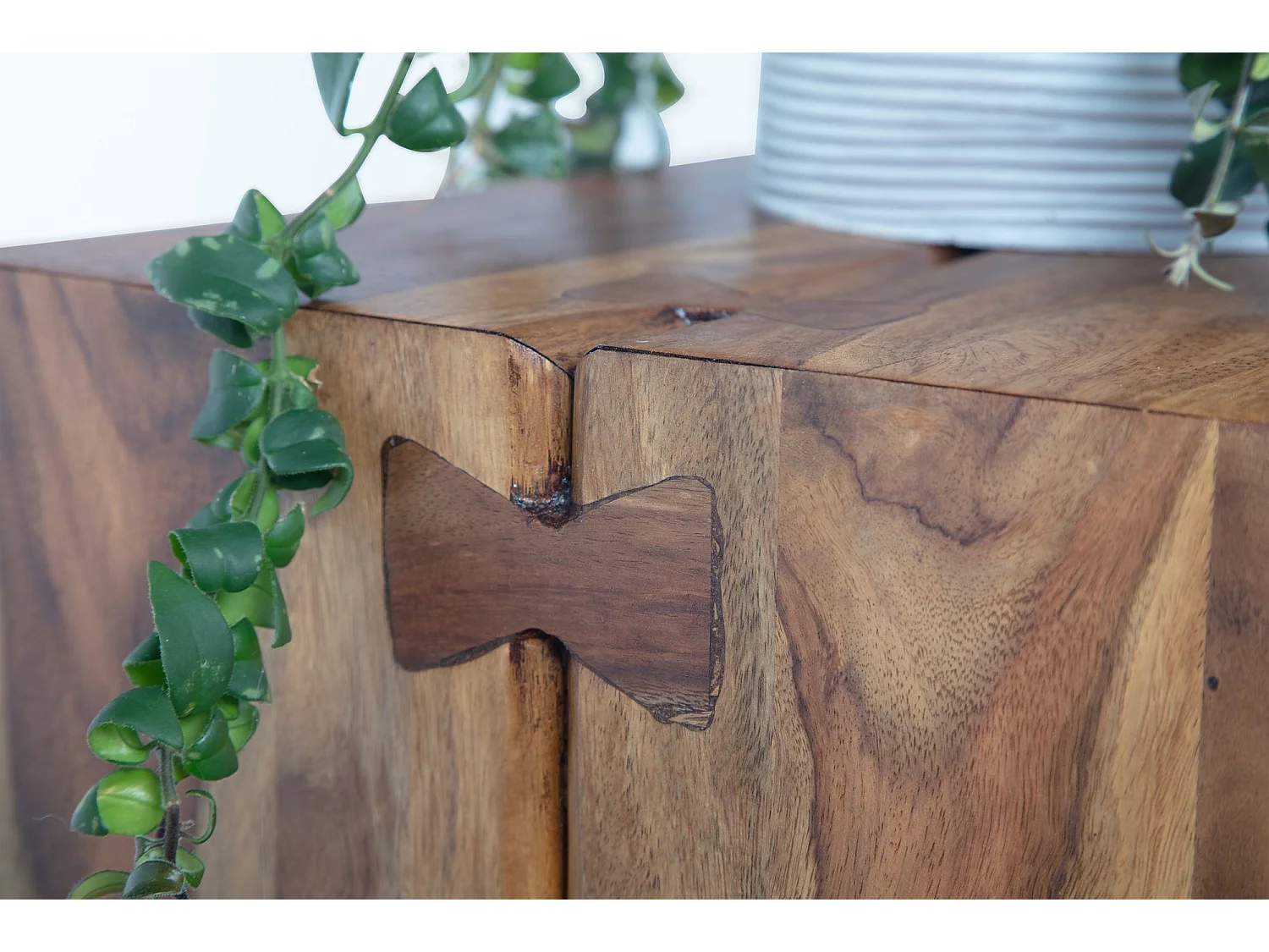 Table d'appoint Bois Massif 45x30x45 cm Petite Table Salon Rectangulaire