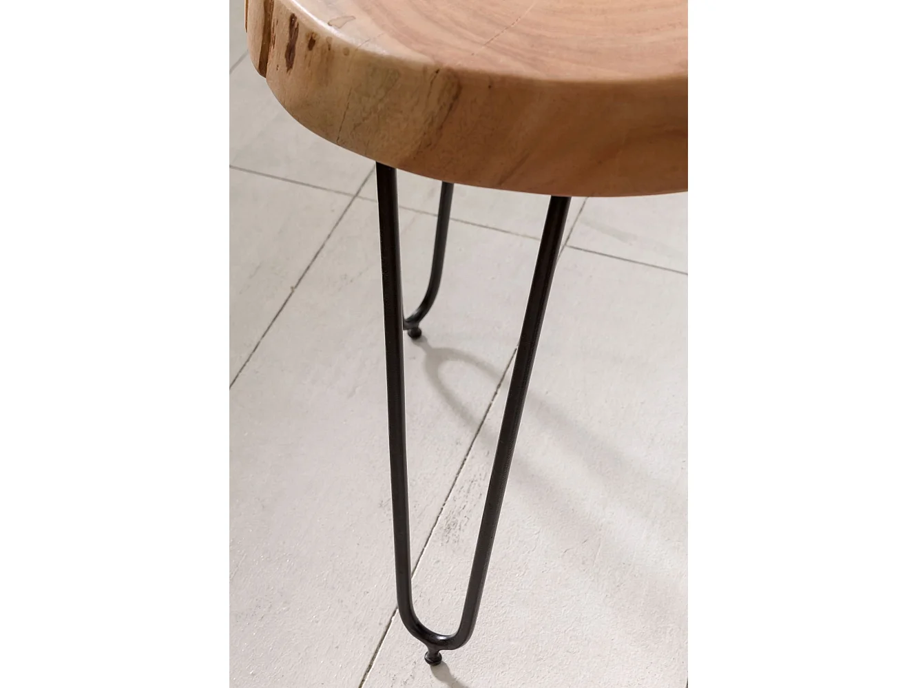 Massivholz Akazie Beistelltisch 30 x 30 cm Wohnzimmertisch Massiv Neu