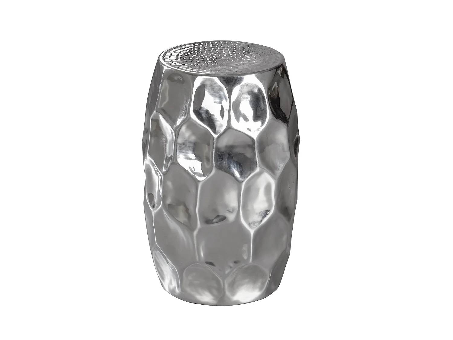 Table d'appoint Metal 30x47x30cm Table Basse de Salon Ronde Orientale