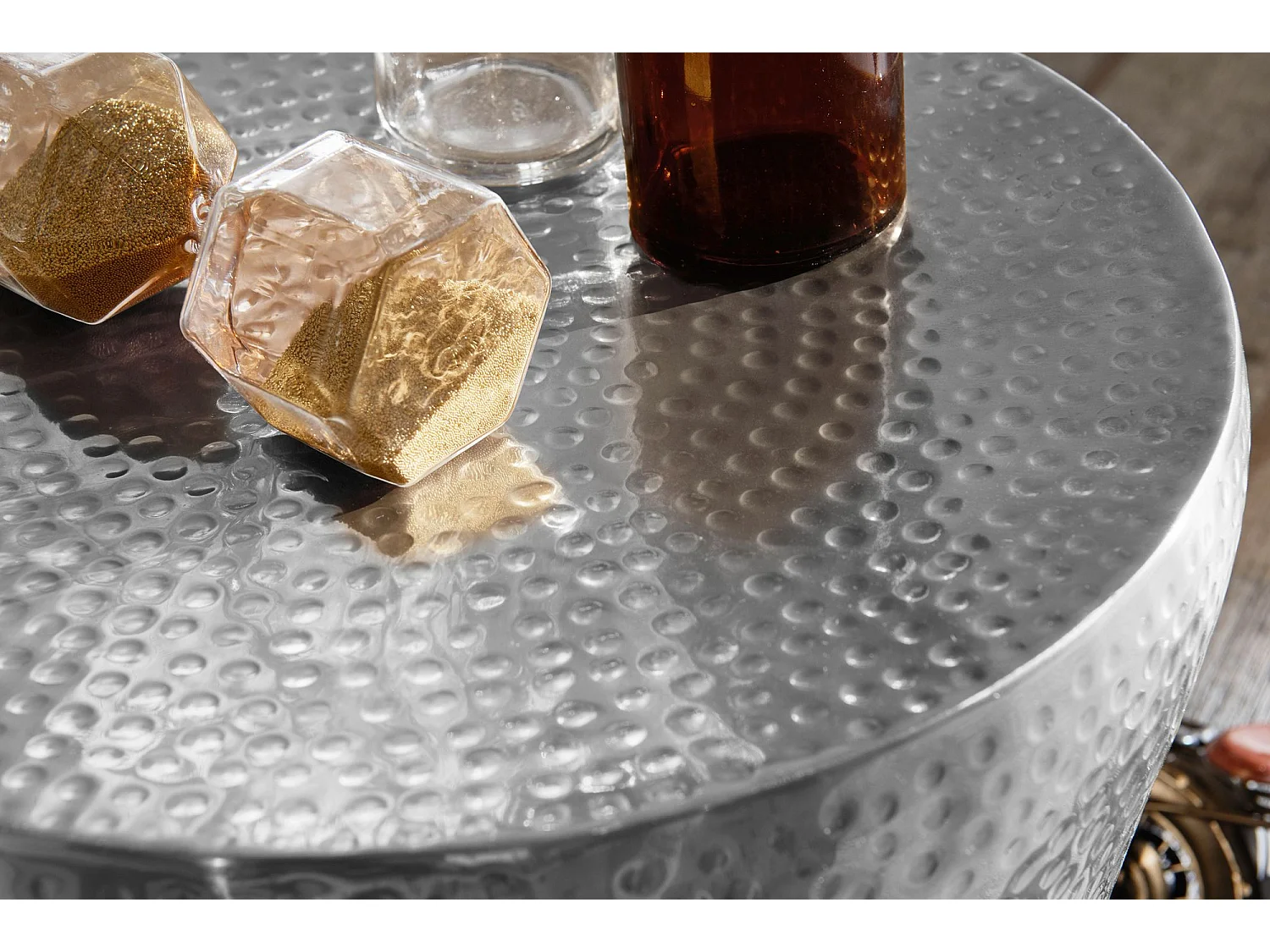 Beistelltisch Dekotisch Metall Ablagetisch Anstelltisch Hammerschlag