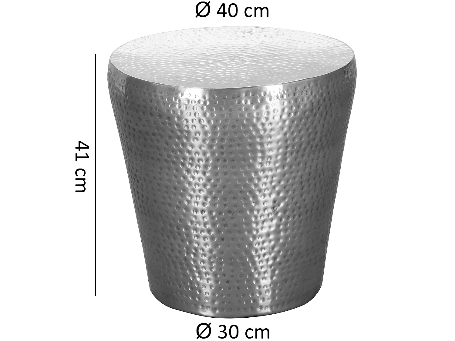 Table d'appoint Métal 41x41x41 cm Table Basse Design Bout de canapé Rond
