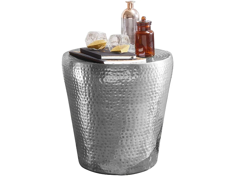 Table d'appoint Métal 41x41x41 cm Table Basse Design Bout de canapé Rond