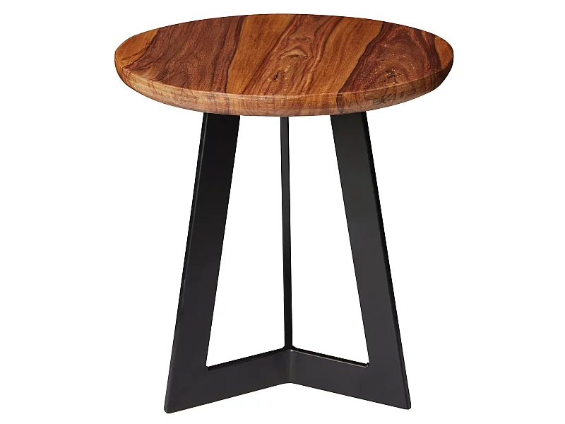 Beistelltisch SV51462 Sheesham Holz Metall Industrial Telefontisch