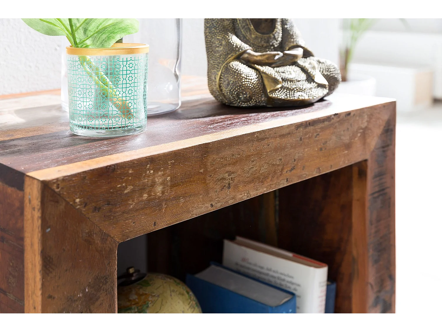 Beistelltisch KALKUTTA 45 x 45 x 35 cm Wohnzimmertisch Cube Regal Tisch