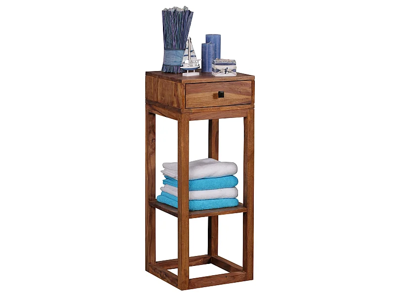 Table d'appoint Bois Massif 35x90x35cm Bout de canapé Table de téléphone