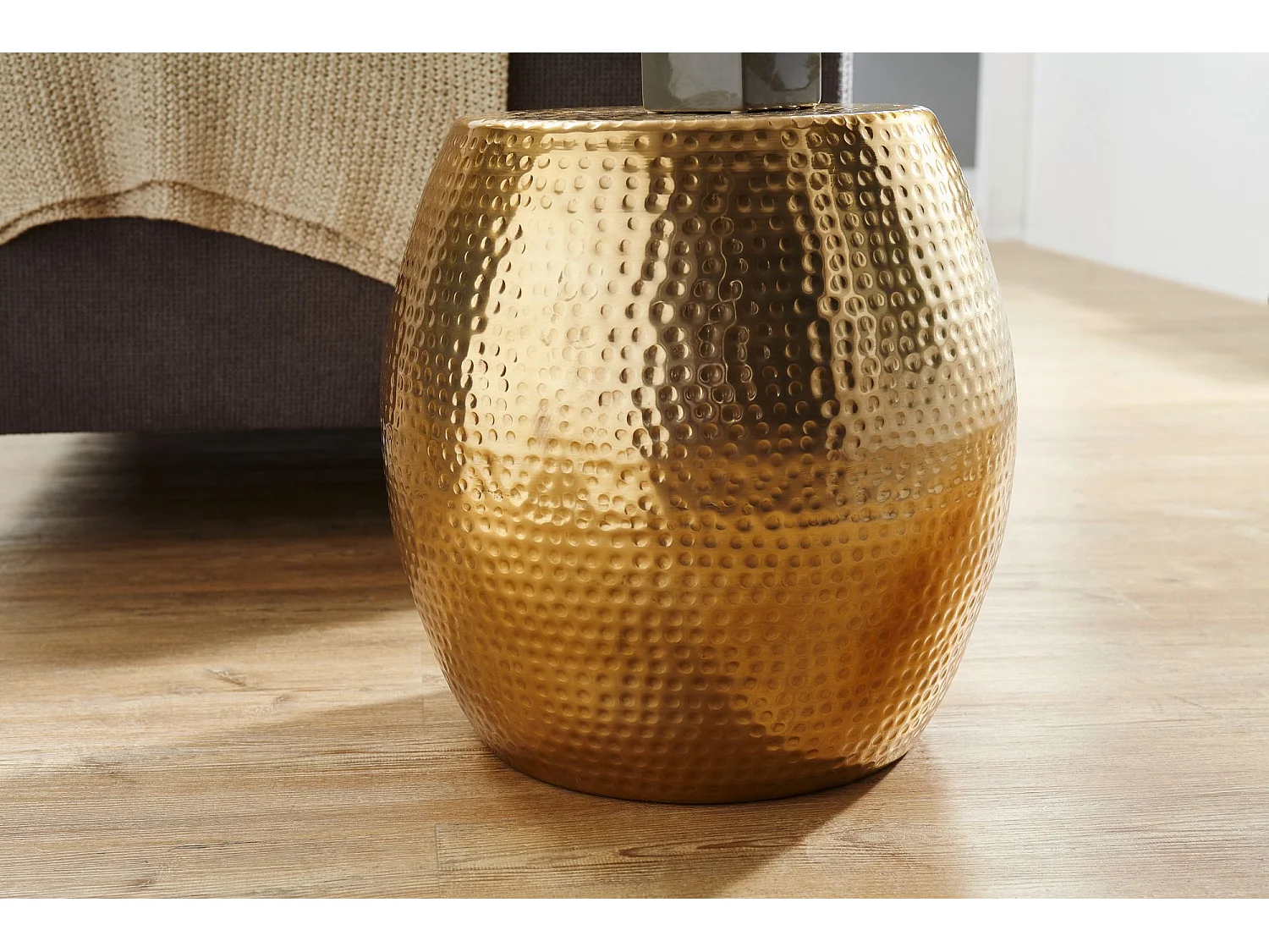 Table d'appoint Métal 42x42x42 cm Table Basse Design Bout de canapé Rond