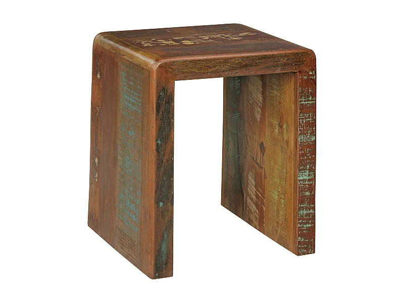 Table d'appoint Bois Massif 45x55x40cm Bout de canapé Table de téléphone