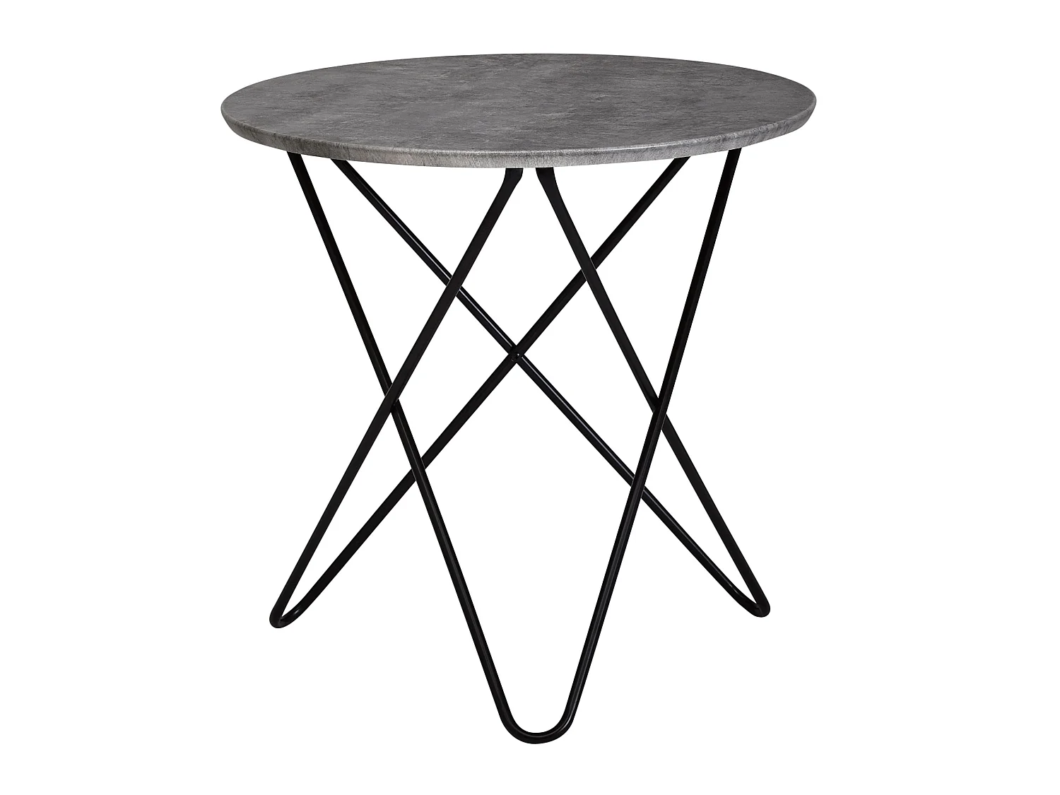 table d'appoint ronde Ø60 cm table de salon aspect béton gris