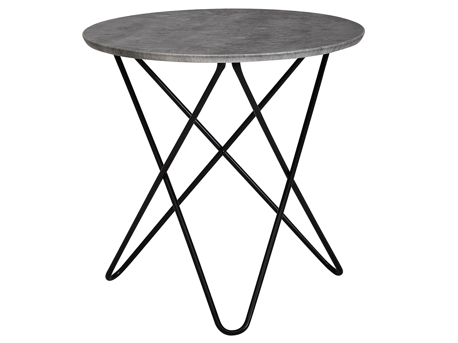 table d'appoint ronde Ø60 cm table de salon aspect béton gris