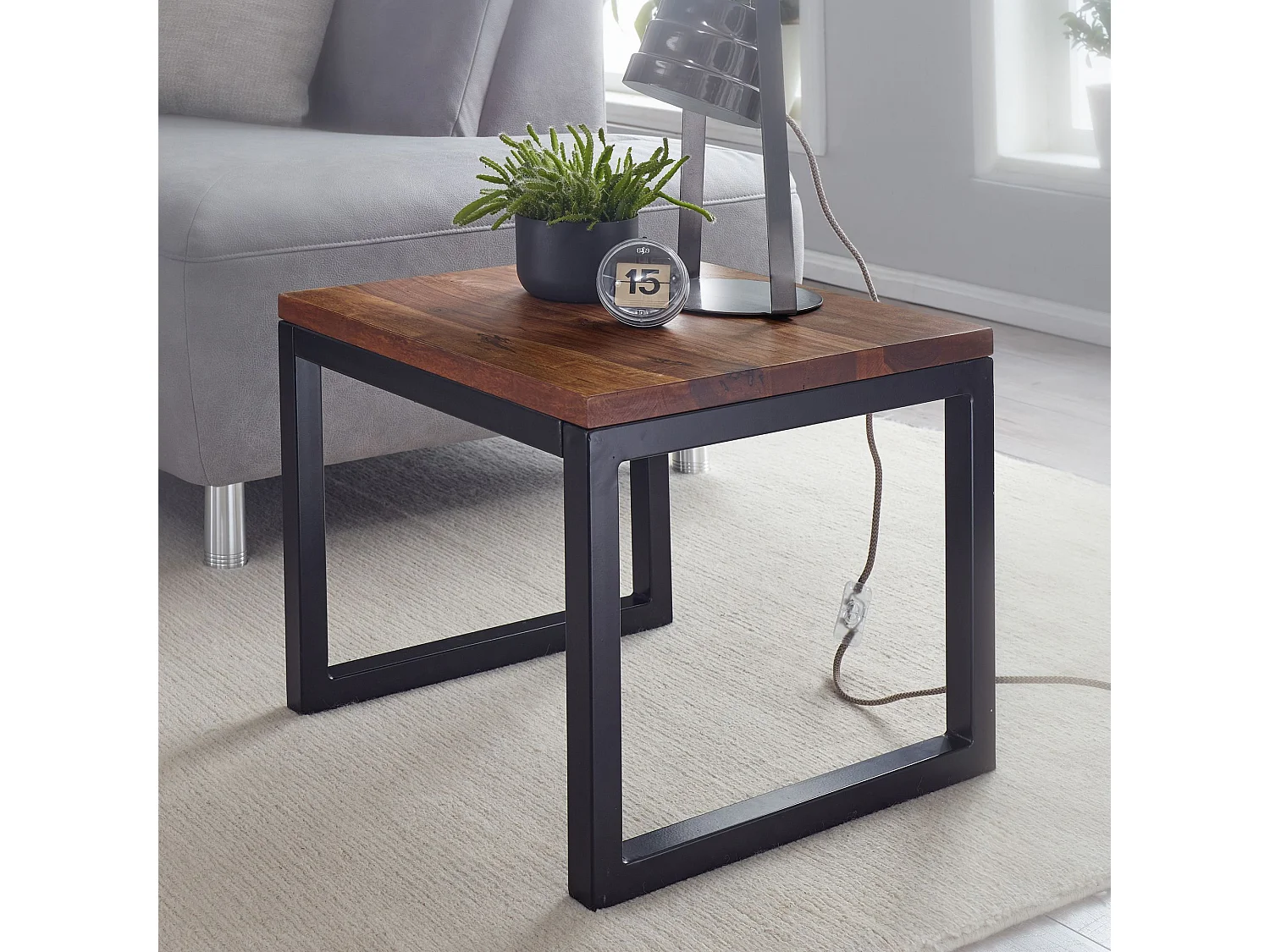 Beistelltisch 45x40x45 cm Massivholz Wohnzimmertisch Tisch Wohnzimmer