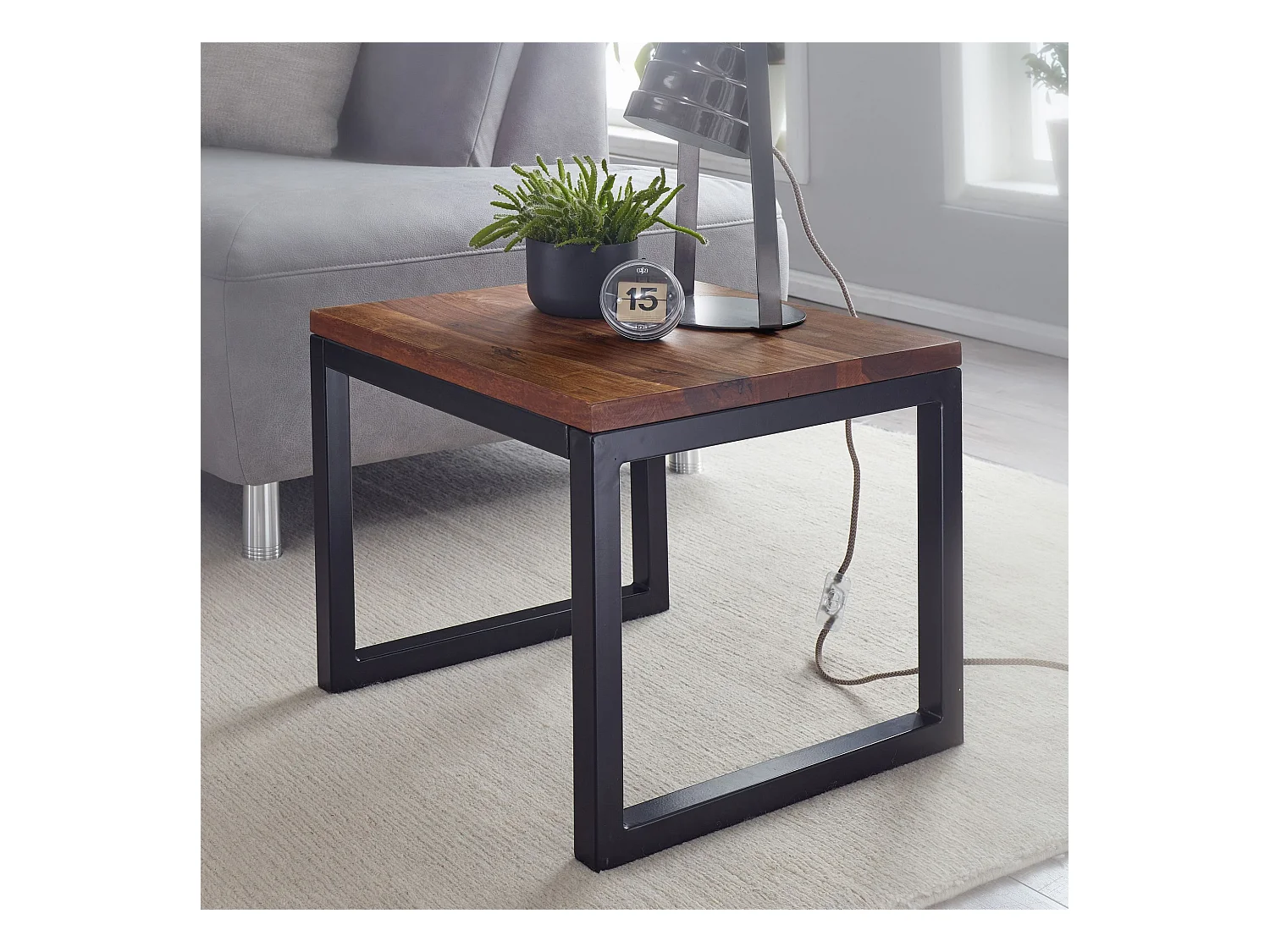 table d'appoint 45x40x45 cm table de salon en bois massif table de salon