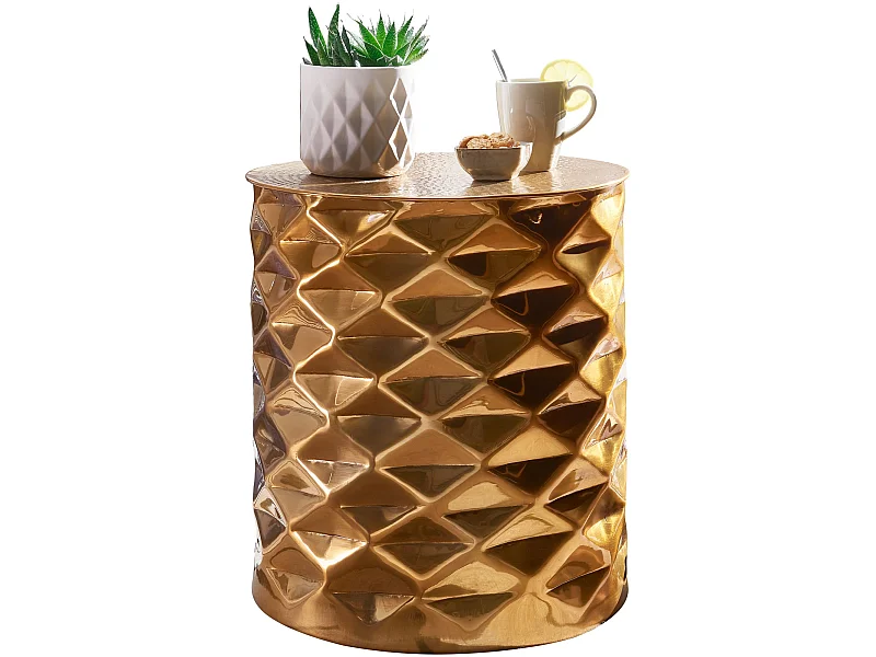 Table d'appoint Métal 43,5x48x43,5 cm Table Basse Design Bout de canapé