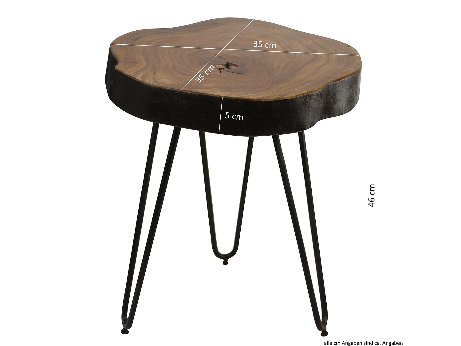 Massivholz Sheesham Beistelltisch 35 x 35 cm Wohnzimmertisch Massiv Neu