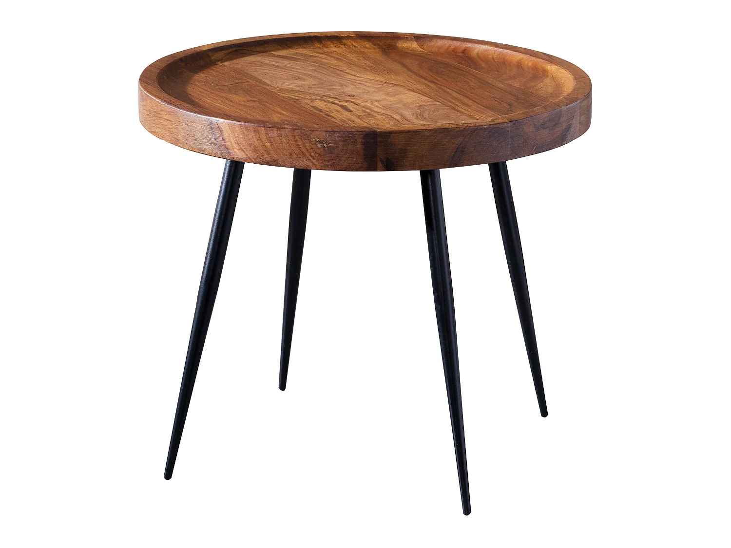 Table d'appoint Bois Massif 46x40x46cm Bout de canapé Table de Salon