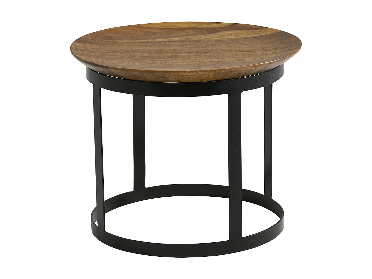 Beistelltisch  Sofatisch Massivholz 52x52x44 cm Wohnzimmertisch Rund