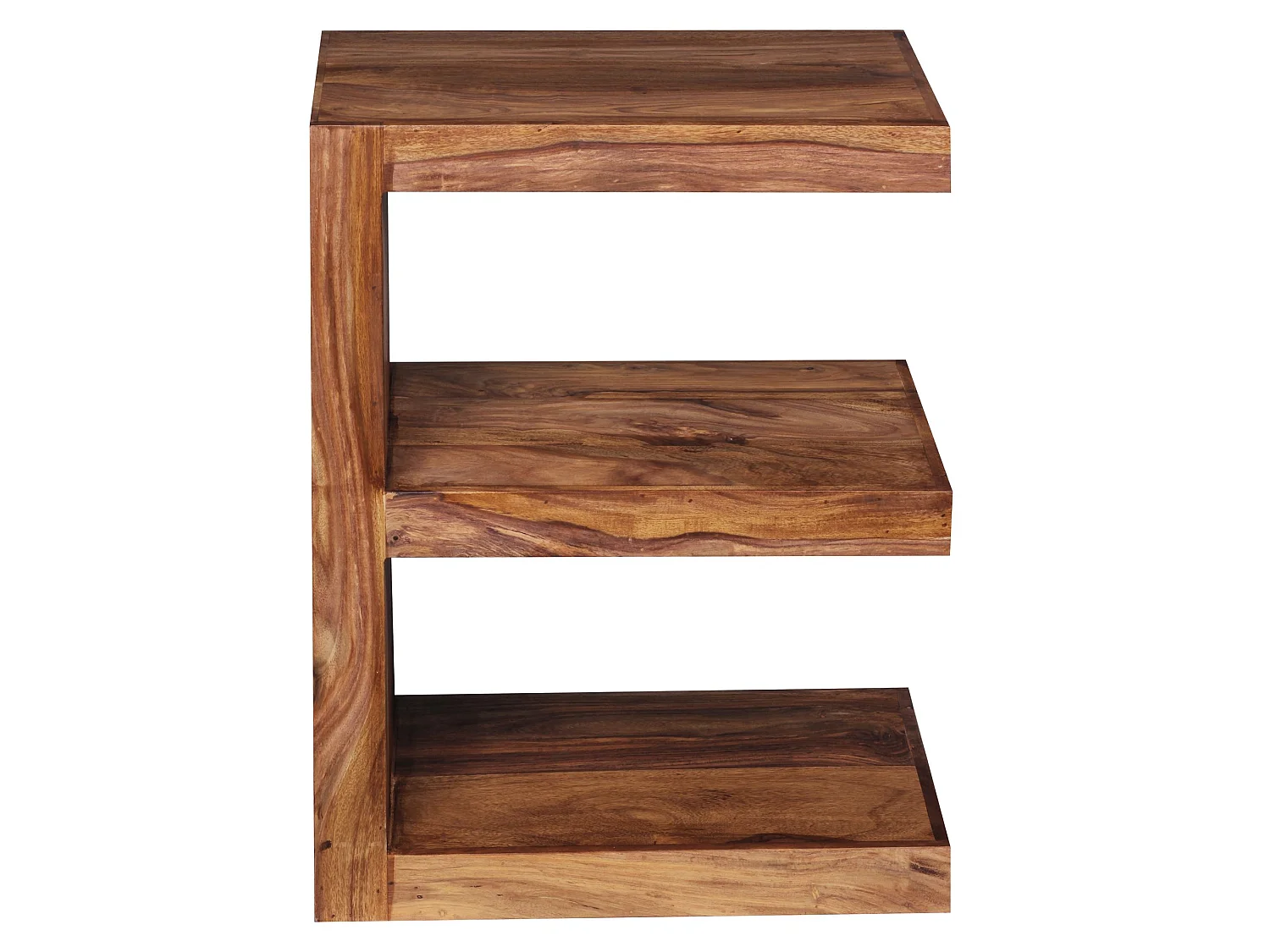 Massivholz Beistelltisch E- Cube Ablage Stand Bücher Regal 44x60x30 Neu