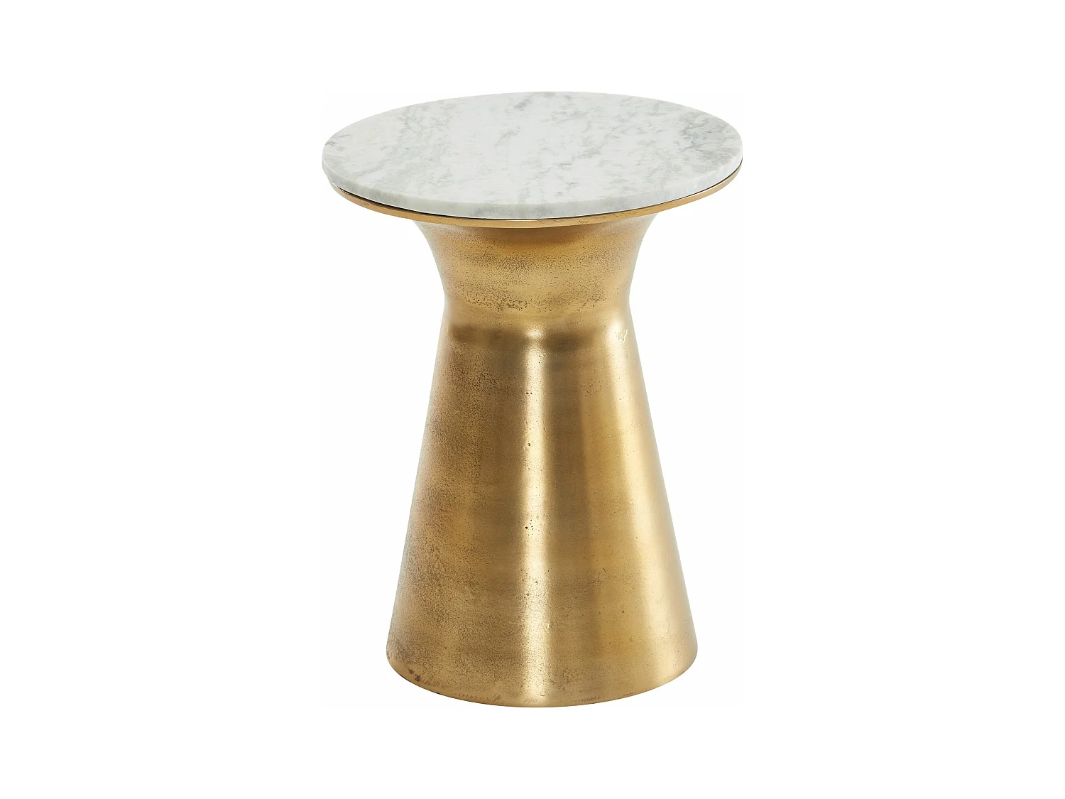 Table d'appoint Marbre Véritable Ronde 35x35x45 cm Petite Table de Salon