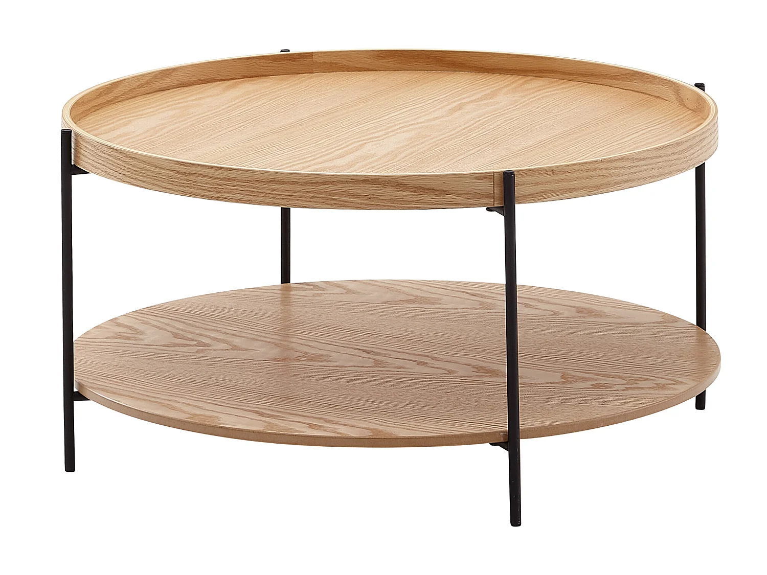 Table de salon 78x78x40 cm autour de la table basse en bois métal