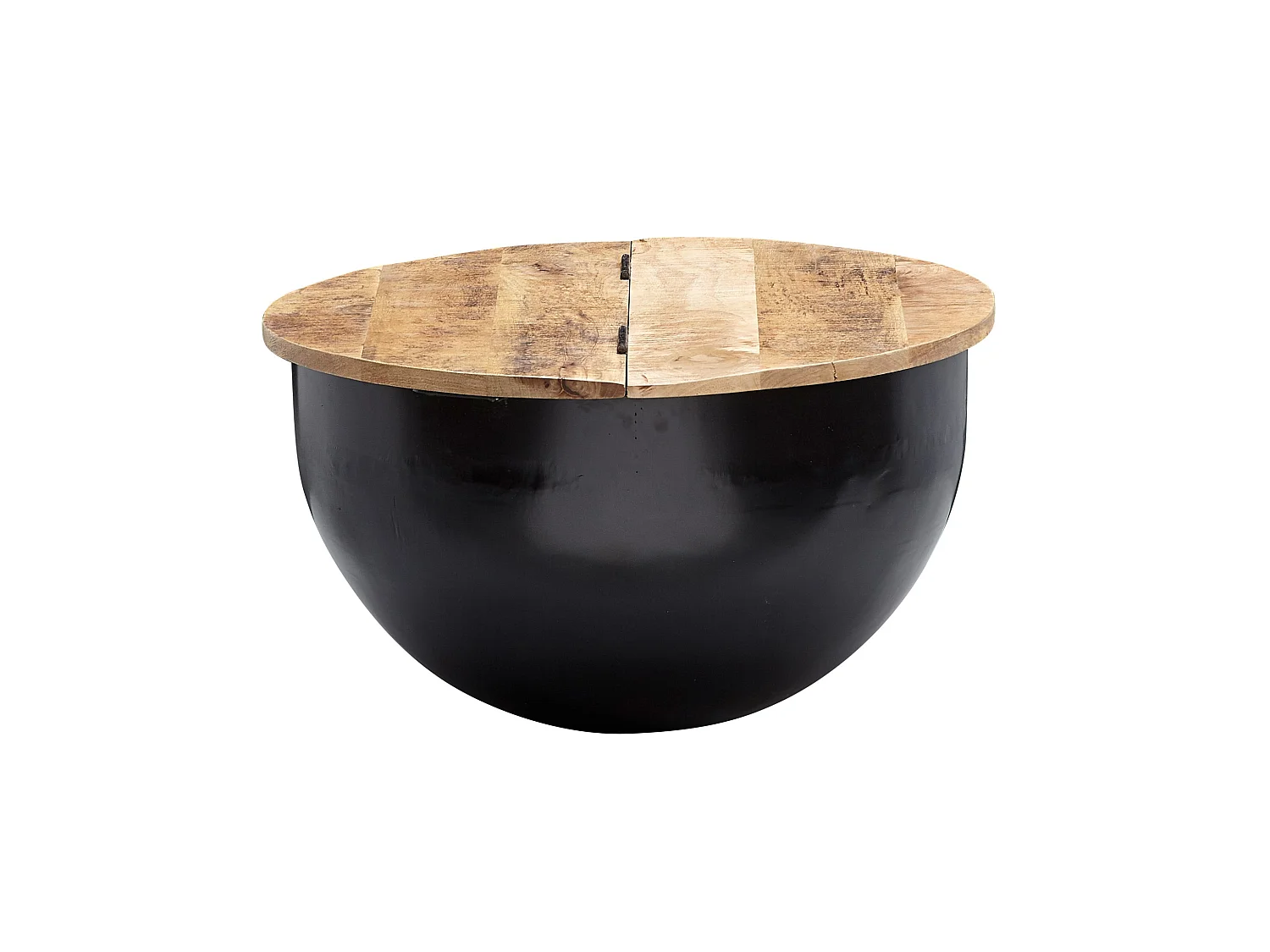 Table Basse Bois Massif 60x34x60 cm Table d'appoint Table de salon Rond