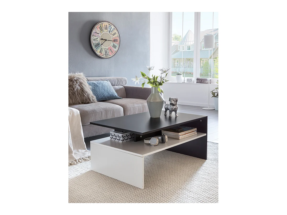 Wohnzimmertisch Couchtisch Sofatisch Loungetisch mit Ablage 90 x 60 cm