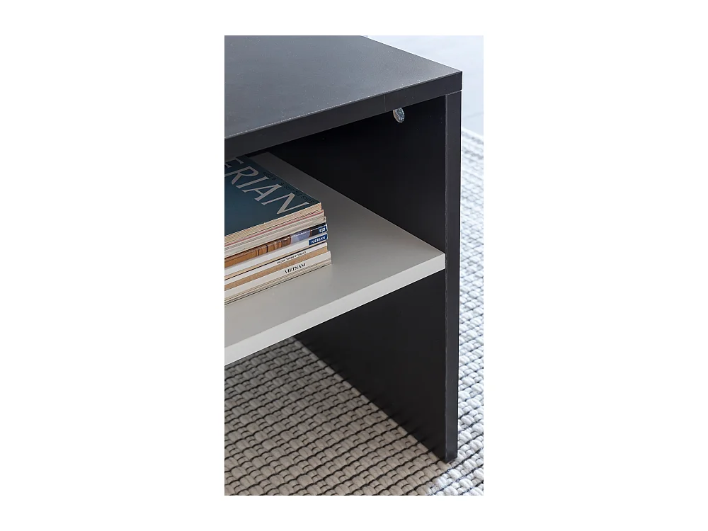 Wohnzimmertisch Couchtisch Sofatisch Loungetisch mit Ablage 90 x 60 cm