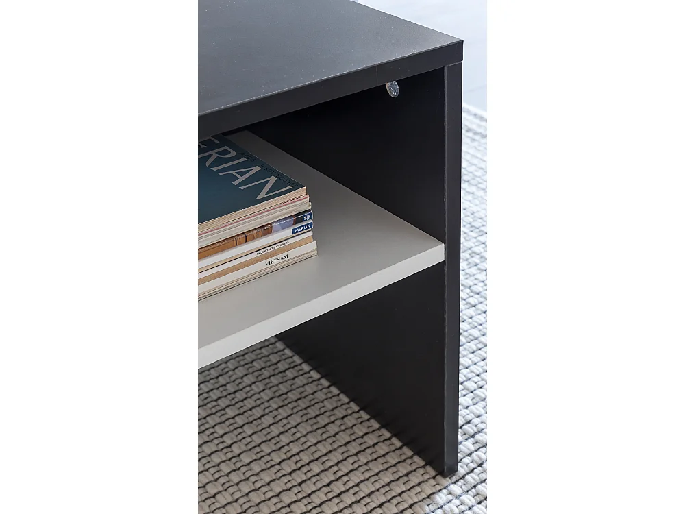 Wohnzimmertisch Couchtisch Sofatisch Loungetisch mit Ablage 90 x 60 cm